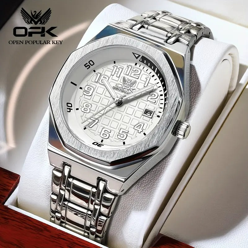 Premium Silver Stainless Steel Men’s Watch